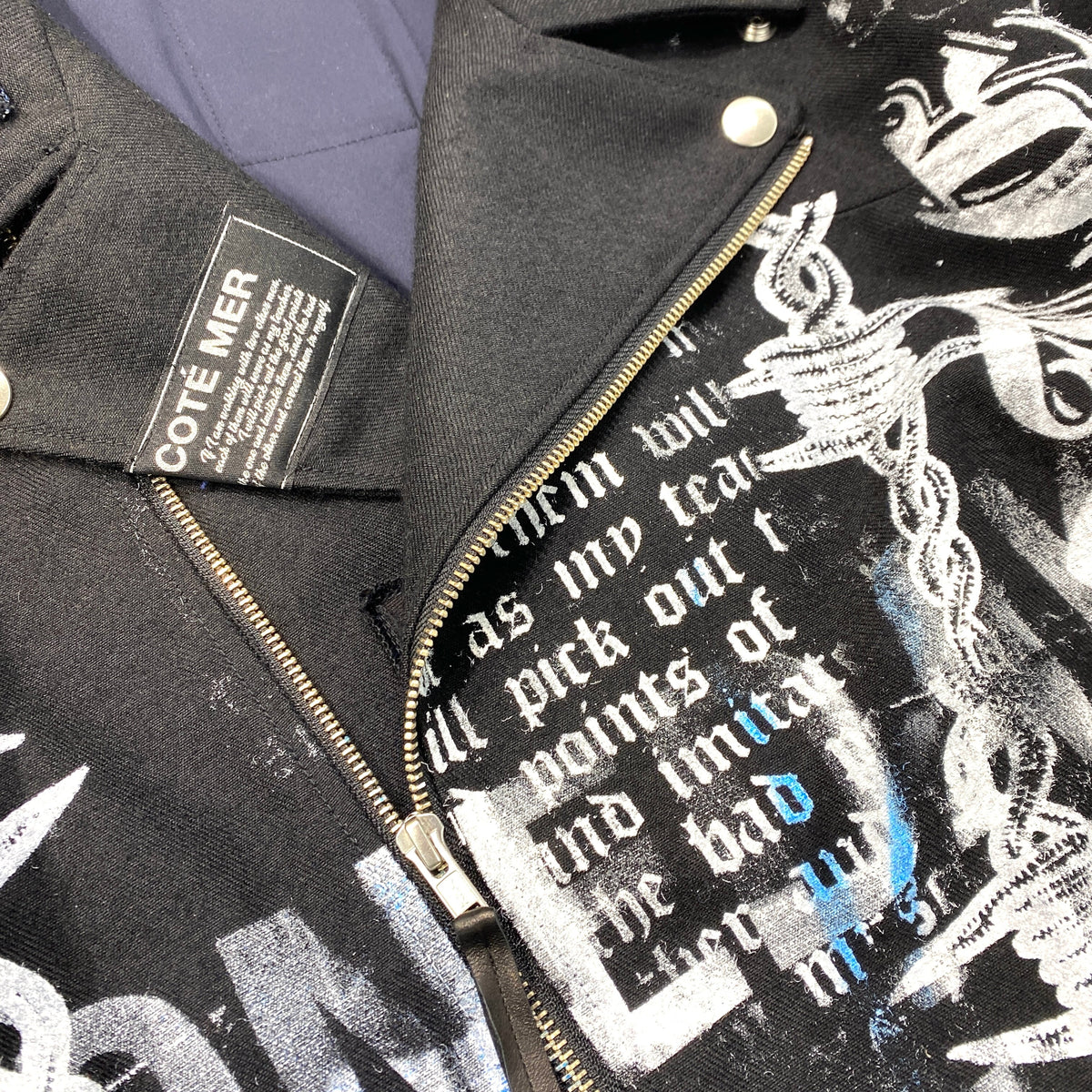 Cote Mer REMAKE WOOL RIDERS JACKET BLACK – Bonsai Boys Trading